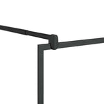 Walk-in Shower Wall with Clear ESG Glass 90x195 cm Black 150753