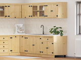 Cabinet with Shelf SKI 4 pcs Honey Brown Solid Pine Wood 3392644
