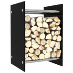 Firewood Rack Black 40x35x60 cm Glass 282829
