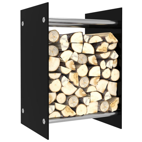 Firewood Rack Black 40x35x60 cm Glass 282829