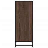 Shoe Cabinet Brown Oak 75x38x97.5 cm Engineered Wood and Metal 3300874