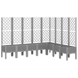 Garden Planter with Trellis Light Grey 200x160x142 cm PP 367942