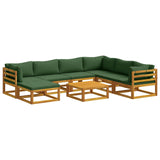 Sofa Set 8 pcs Natural Solid Acacia Wood 3417260