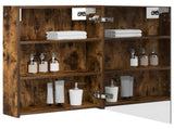 Bathroom Mirror Cabinet Smoked Oak 50 x 14.5 x 70 cm 889043