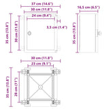 Control Cabinet Grey 37 x 16.5 x 35 cm ABS Plastic 4106510