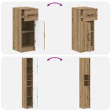 3 Piece Bathroom Cabinet Set UTRECHT Engineered Wood 3417899