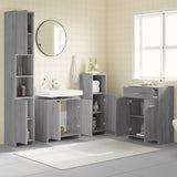 4 Piece Bathroom Furniture Set Grey Sonoma Engineered Wood 3154410