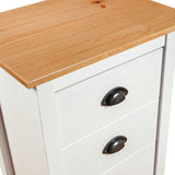 Sideboard Hill White 46x35x80 cm Solid Pine Wood 288914