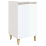 Bedside Cabinet High Gloss White 40x35x70 cm Engineered Wood 819632