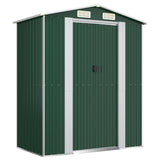 Garden Shed Green 192x108x223 cm Galvanised Steel 319267