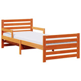 Bed Frame with Mattress Brown 80 x 200 cm Solid Pine Wood 3385957