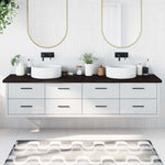 Bathroom Countertop Dark Brown 220x60x cm Treated Solid Wood 3156279