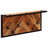 ZNTS Wall-mounted Coat Rack with 6 Hooks Solid Wood Acacia 376048