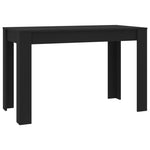 ZNTS Dining Table Black 120x60x76 cm Engineered Wood 800433