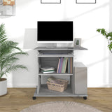 ZNTS Computer Desk Grey Sonoma 80x50x75 cm Engineered Wood 815544