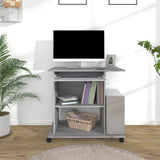 Computer Desk Grey Sonoma 80x50x75 cm Engineered Wood 815544