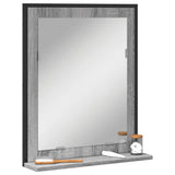 Bathroom Mirror with Shelf Grey Sonoma 50x12x60 cm Engineered Wood 842419