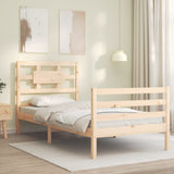 Bed Frame without Mattress Single Solid Wood 3194406