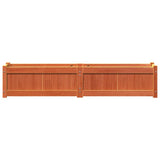 Garden Planter Wax Brown 150x31x31 cm Solid Wood Pine 837478
