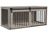 118cm Dog Crate Furniture with Removable Cushion for Extra Large Dogs - Walnut Brown T3398P349631