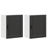 Kitchen Wall Cabinets 2 pcs Porto Black Engineered Wood 854040