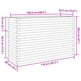 Garden Planter Wax Brown 110x40x68.5 cm Solid Wood Pine 3282496