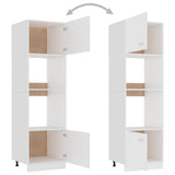 Microwave Cabinet Lyon White 60x57x207 cm Engineered Wood 802546