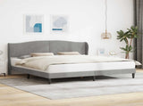 Bed Frame with Headboard Light Grey 180 x 200 cm Velvet 42027950