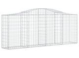 Arched Gabion Baskets 15 pcs 200x30x100/120 cm Galvanised Iron 3145443