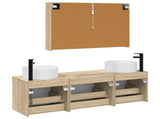 Bathroom Cabinet Set 4 pcs Sonoma Oak Engineered Wood 3406665