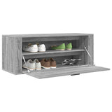Wall Shoe Cabinet Grey Sonoma 100x35x38 cm Engineered Wood 821026
