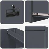 File Cabinet with Drawer 2 pcs Anthracite 44 x 50 x 139 cm 3406156