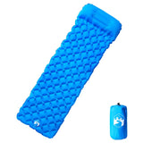 Inflating Camping Mattress with Pillow 1-Person Blue 4007110
