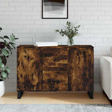 Sideboard Smoked Oak 101.5x35x70 cm Engineered Wood 827217