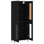 Highboard Black 69.5x34x180 cm Engineered Wood 3199634