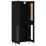 Highboard Black 69.5x34x180 cm Engineered Wood 3199634