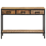 Console Table 100x35x70 cm Solid Rough Wood Mango 374077