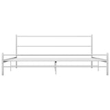 284698 Bed Frame without Mattress White Metal 200x200 cm