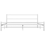 Bed Frame without Mattress with Headboard White 160x200 cm Metal 284696