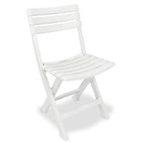 43581 3 Piece Folding Bistro Set Plastic White