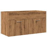 Bathroom Sink Cabinet with Built-in Basin Artisan Oak 3328586