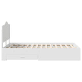 Bed Frame with Headboard White 120 x 190 cm Engineered Wood 3413630