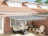 Awning Frame with LED Strip Lights White 350 x 250 cm Aluminium 313200