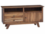 Sideboard Natural 100 x 30 x 68 cm Solid Teak Wood 42017956