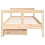 Kids Bed Frame with Drawers 80x200 cm Solid Wood Pine 834405