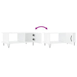 Coffee Table High Gloss White 90x50x40 cm Engineered Wood 829486