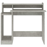 Desk with LED Lights Concrete grey 97x45x90 cm Engineered Wood 805556