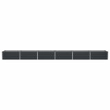 Planter Anthracite 600 x 80 x 45 cm Steel 42018201