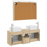 Bathroom Cabinet Set 4 pcs Sonoma Oak Engineered Wood 3406377