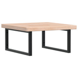 Basin Shelf Wall Mounted Steel and Solid Wood Oak 3302469
